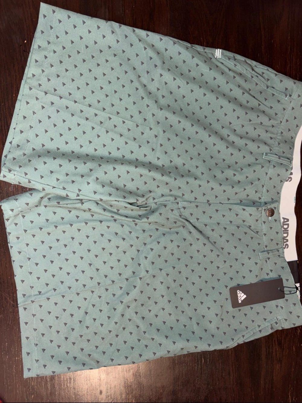adidas Mint Green Triangle Print Shorts
